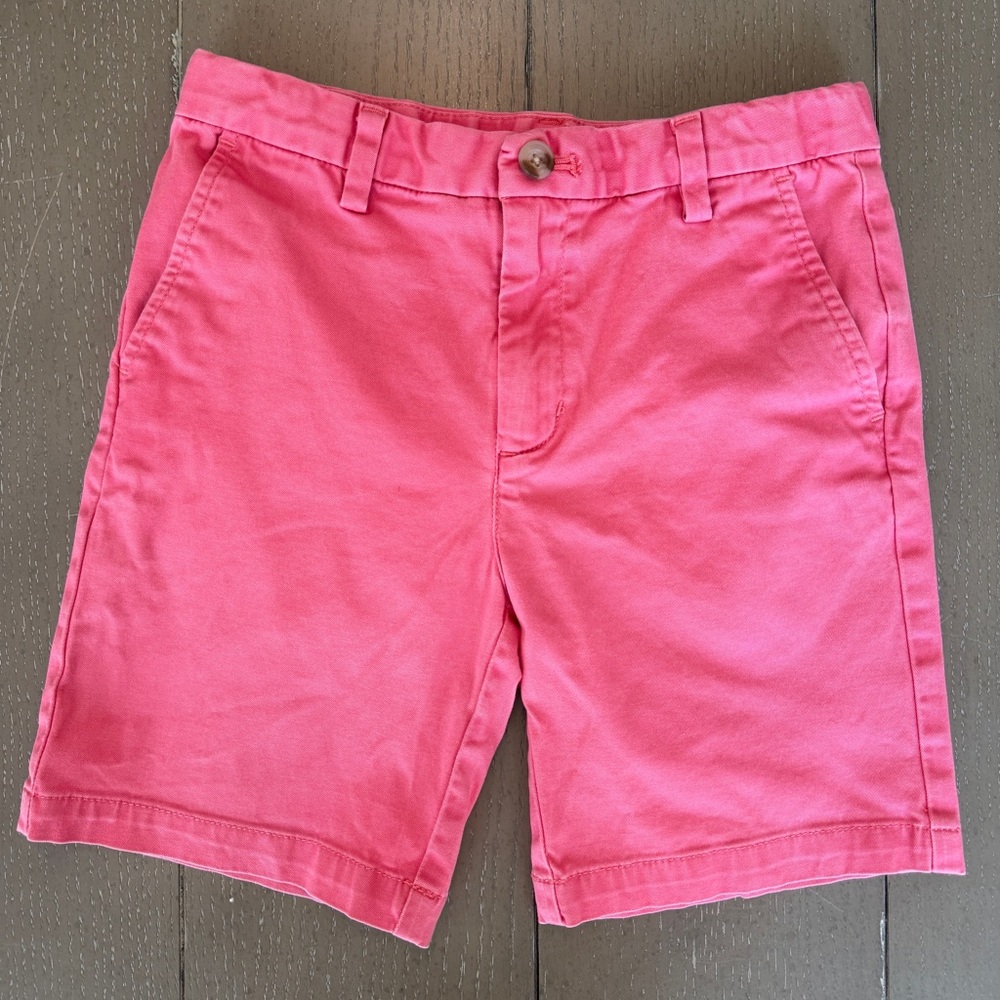 Vineyard Vines Boys’ Summer Khaki Pink/Coral Classic Breaker Shorts • Size 7 (S) - Picture 8 of 12